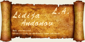 Lidija Andonov vizit kartica